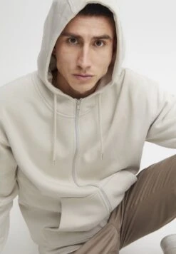 Solid Sdlenz Zipper Sw - Sweater Met Rits - Oatmeal -About You Winkel 0016ae493e7a40f8be5926151621b82e