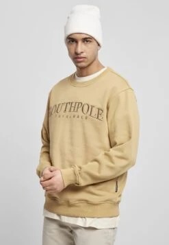 Southpole Script 3D Embroidery Crew - Sweater - Desertsand