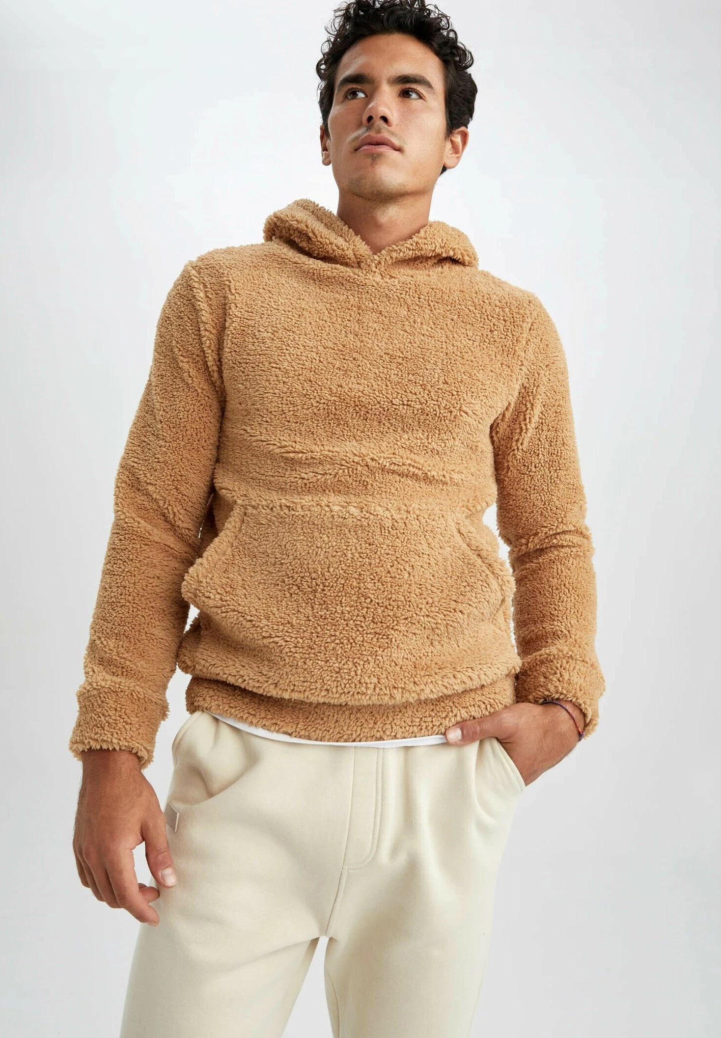 DeFacto Regular Fit - Hoodie - Brown 2 DeFacto Regular Fit - Hoodie - Brown