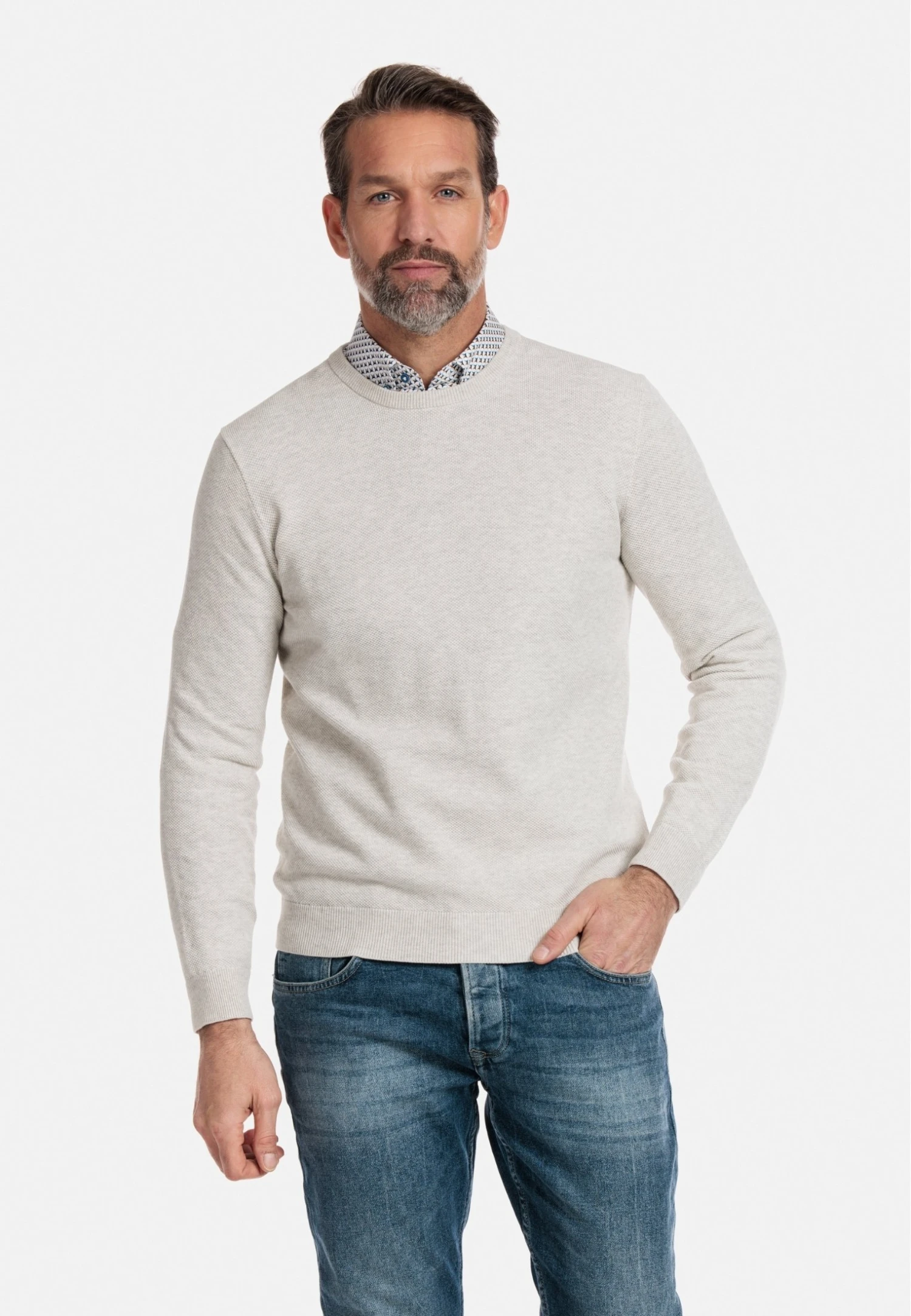 Baileys Trui - Beige Melange 3 Baileys Trui - Beige Melange