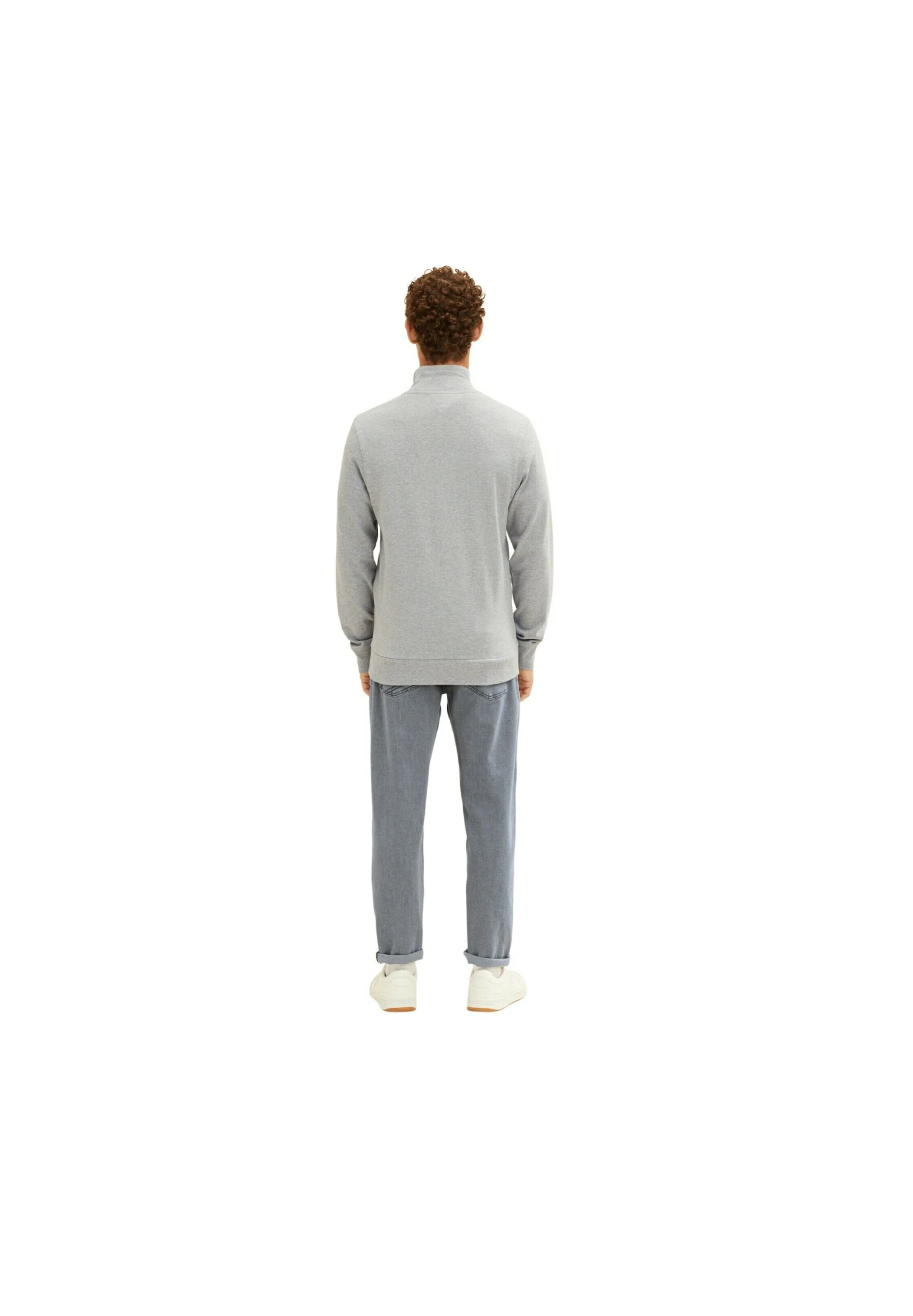 Tom Tailor Sweater Met Rits - Grey Heather Melange 5 Tom Tailor Sweater Met Rits - Grey Heather Melange - Afbeelding 3