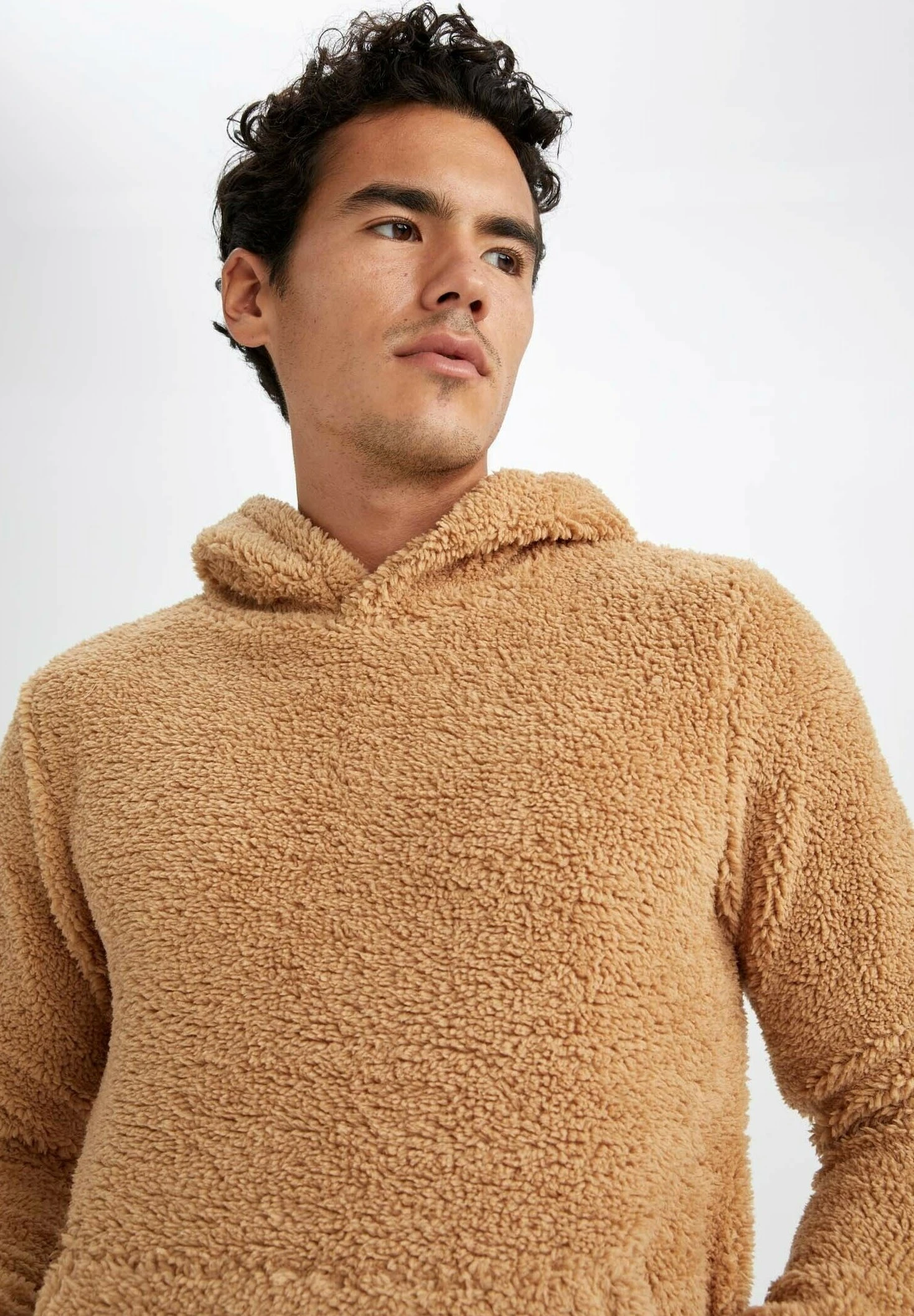 DeFacto Regular Fit - Hoodie - Brown 5 DeFacto Regular Fit - Hoodie - Brown - Afbeelding 4