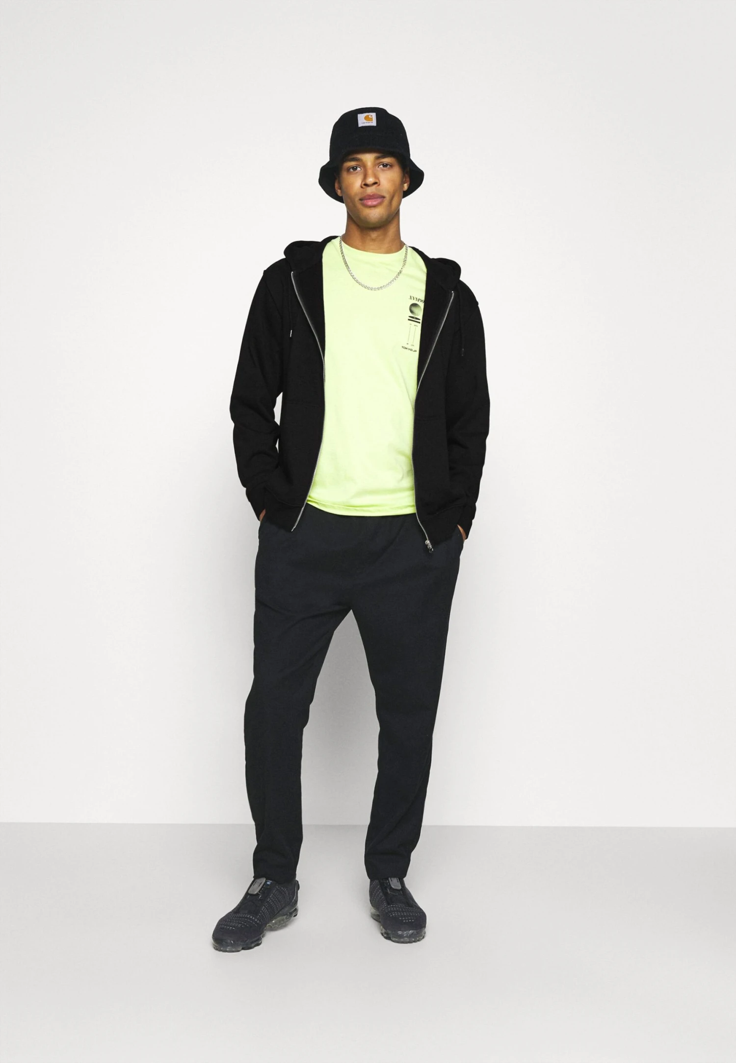 WEEKDAY Standard Zip Hoodie - Sweater Met Rits - Black 4 WEEKDAY Standard Zip Hoodie - Sweater Met Rits - Black - Afbeelding 2