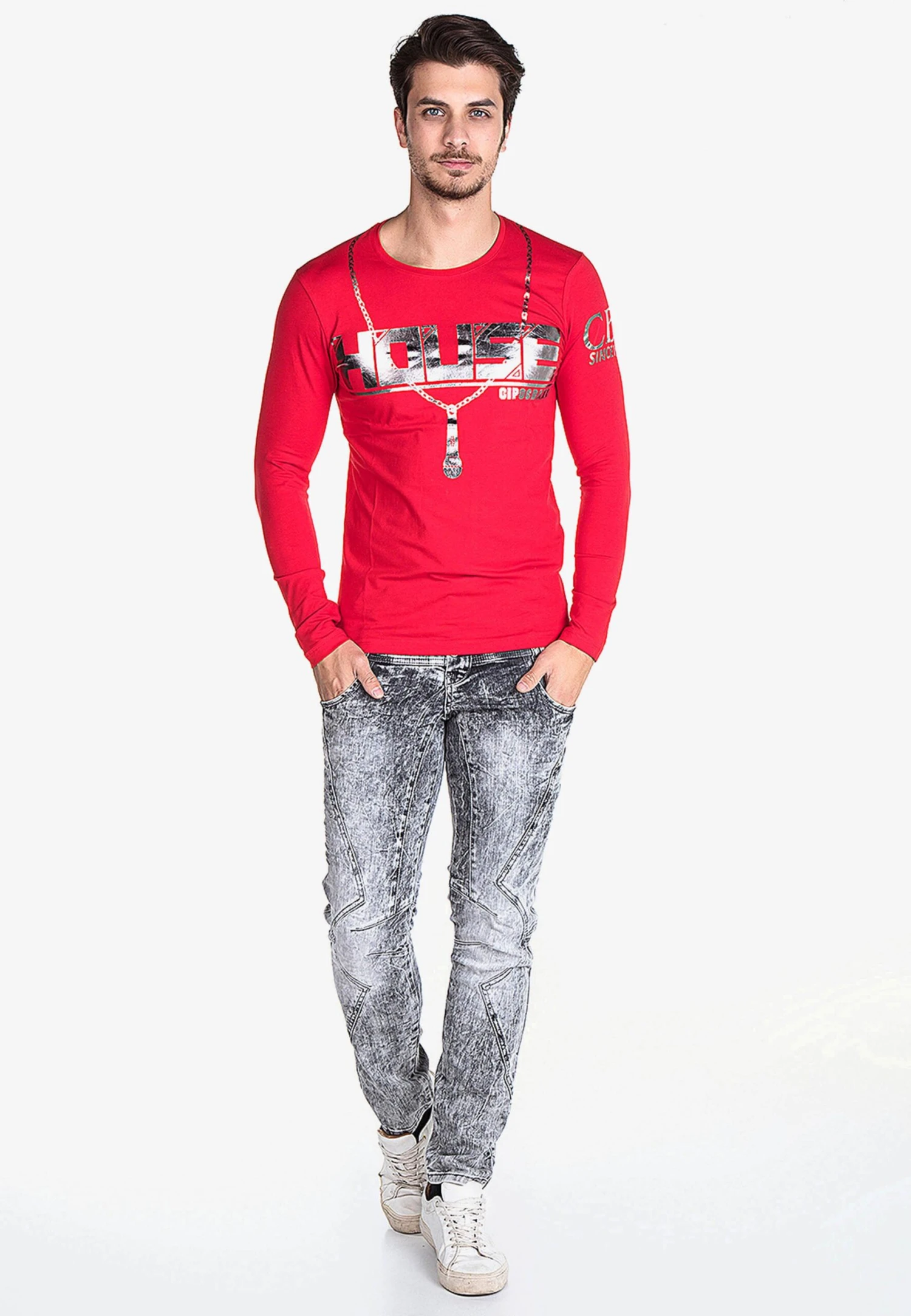 Cipo & Baxx Sweater - Red 4 Cipo & Baxx Sweater - Red - Afbeelding 2