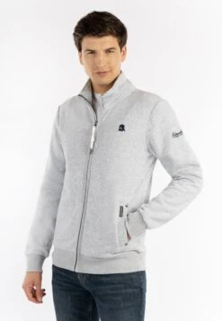 Schmuddelwedda Sweater Met Rits - Hellgrau Melange