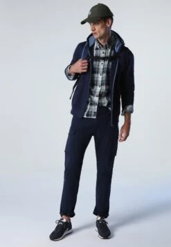 North Sails W/Logo - Sweater Met Rits - Navy Blue