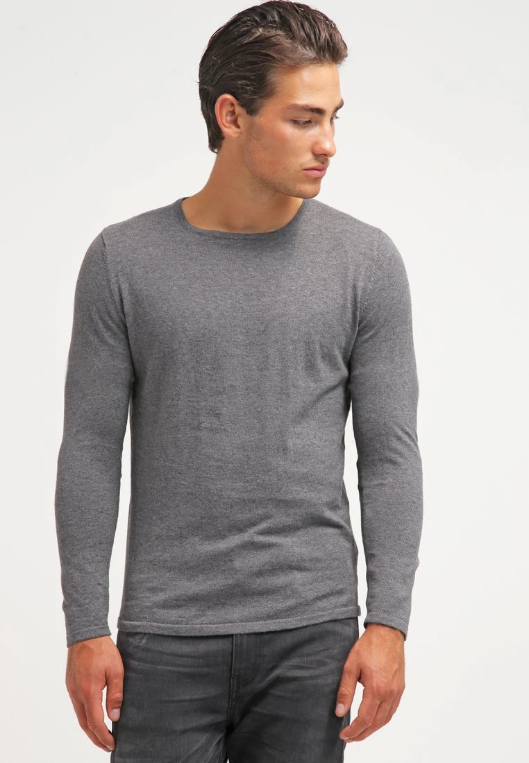 Selected Homme Shdsebaus- Trui - Mid Grey Melange 3 Selected Homme Shdsebaus- Trui - Mid Grey Melange