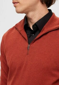 Selected Homme Slhberg Half Zip B Noos - Trui - Burnt Henna -About You Winkel 404c1625d613415082e6bd5b24628f25