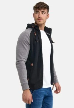 Indicode Jeans Arbutus - Sweater Met Rits - Black -About You Winkel 4055f786d5e44c0c93884180d71470fe