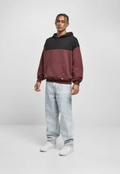 URBAN CLASSICS Hoodie - Cherry/Blk -About You Winkel 4554aa47b0f54f4ba372a47d1d9e4928