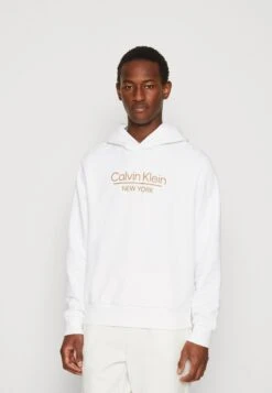 Calvin Klein New York Logo Hoodie - Hoodie - Bright White