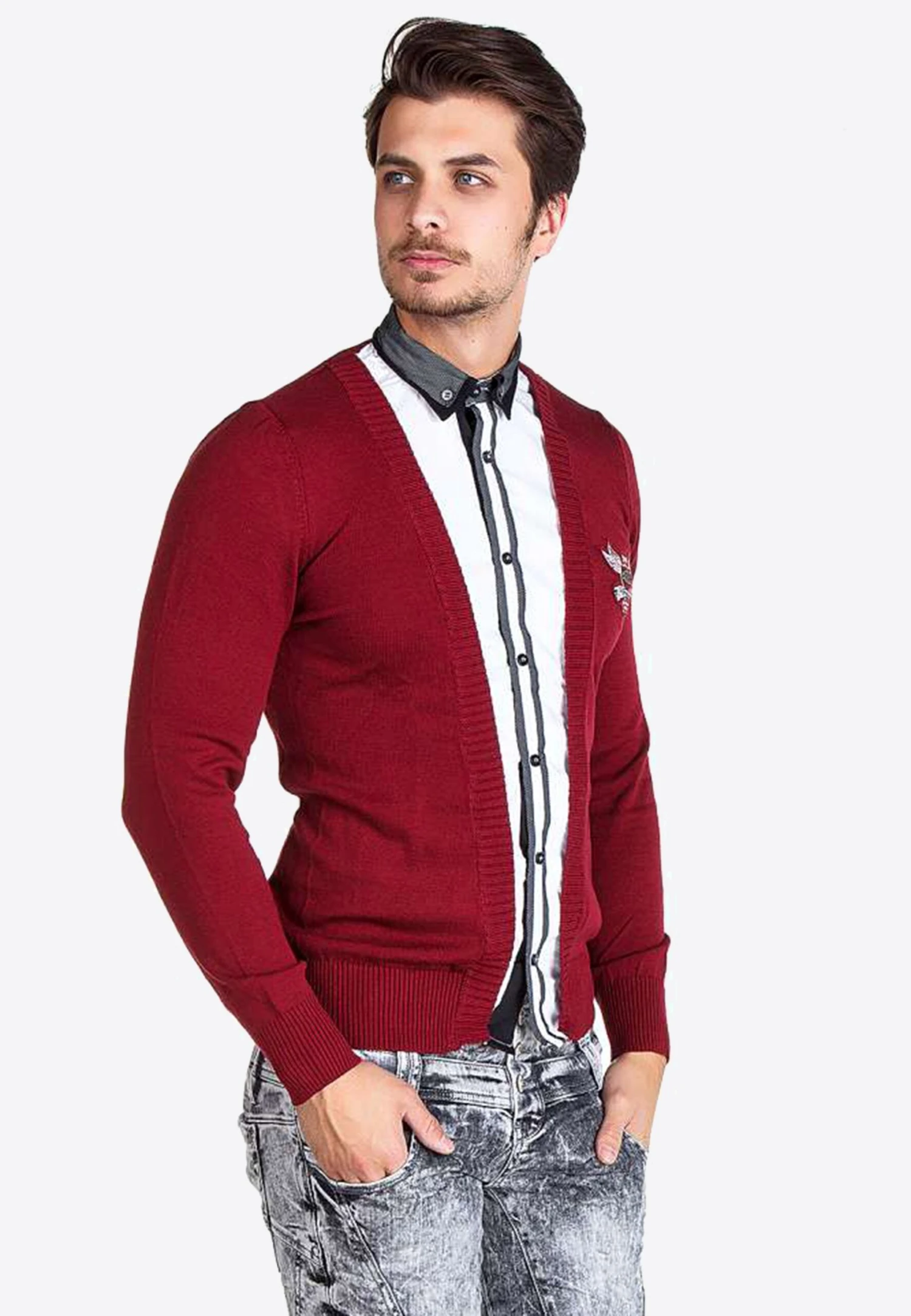 Cipo & Baxx Vest - Bordeaux 7 Cipo & Baxx Vest - Bordeaux - Afbeelding 5