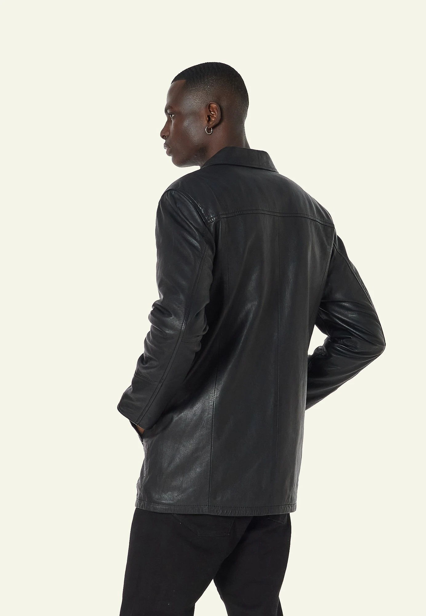 SERGE PARIENTE Nathan - Leren Jas - Black 3 SERGE PARIENTE Nathan - Leren Jas - Black