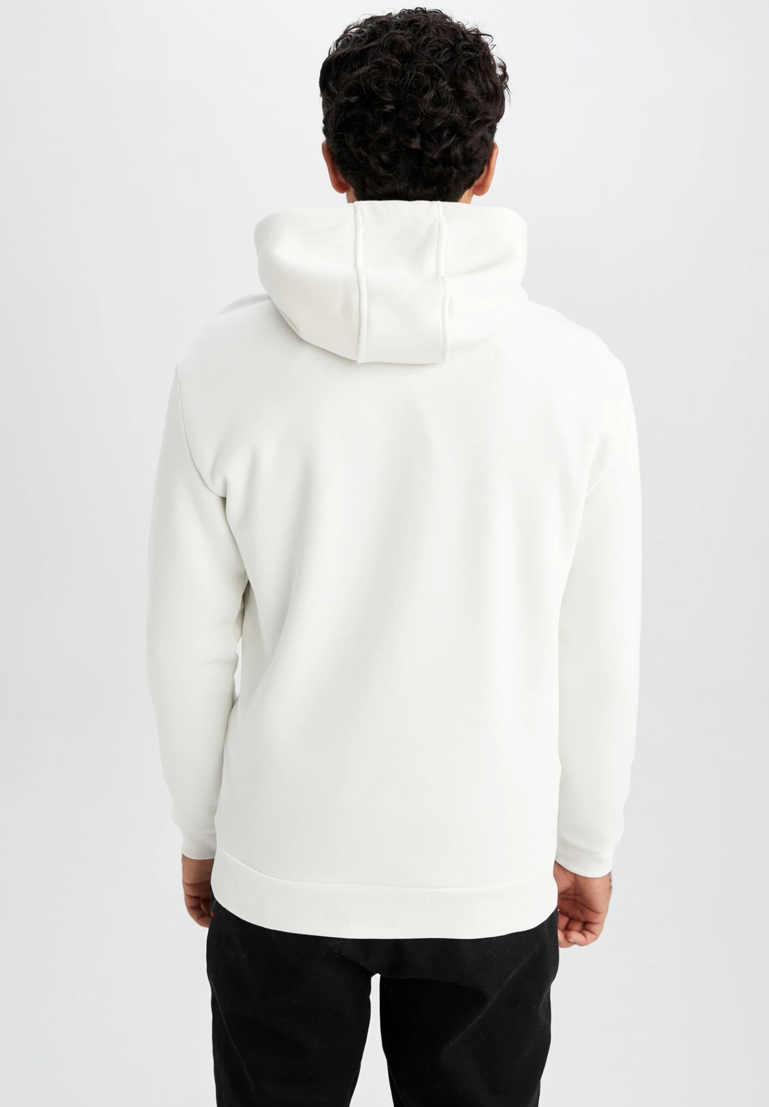 DeFacto Regular Fit- Hoodie - Ecru 5 DeFacto Regular Fit- Hoodie - Ecru - Afbeelding 3