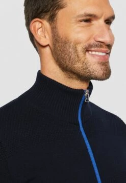 Kronstadt Jacob Zip - Vest - Navy/Cobalt -About You Winkel 63dcf3235b7d4642adbb7c0ef84bea92