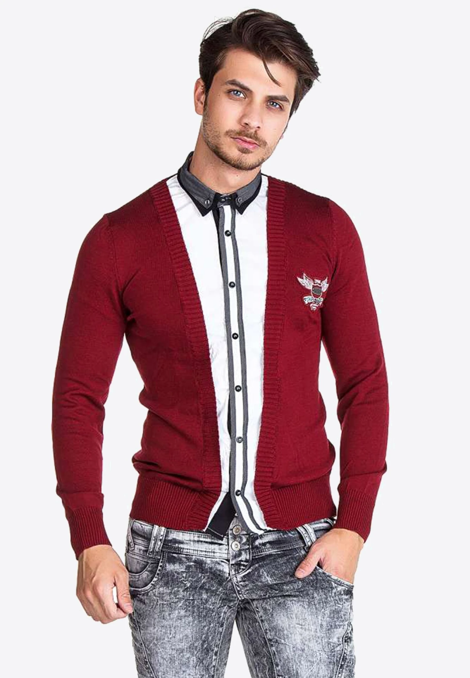 Cipo & Baxx Vest - Bordeaux 4 Cipo & Baxx Vest - Bordeaux - Afbeelding 2