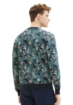 Tom Tailor Mit Allover-Print - Sweater - Navy Green Big Leaf Design -About You Winkel 6f00ef2068d54e2bad422fdc6c6c3f18