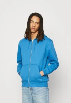 WEEKDAY Standard Zip Hoodie - Sweater Met Rits - Blue