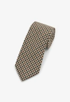 Next Signature Abraham Moon And Sons Standard - Stropdas - Brown Neutral Gingham Check -About You Winkel 75e7222834fc4b2fa44d36bf42494d8c