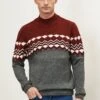 Standard Fit Turtleneck - Trui - Burgundy Anthracite