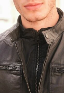 Next Racer - Imitatieleren Jas - Black -About You Winkel 76433e2868234054afc1466c0de59eb2