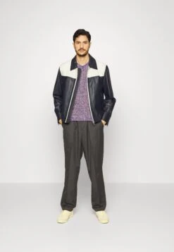 Gant Short Leather Jacket - Leren Jas - Navy -About You Winkel 7d394908a6954679b2db503904234e6e