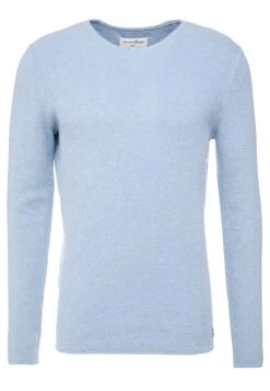 TOM TAILOR Denim Zigzag Structured Crewneck - Trui - Soft Light Blue Melange -About You Winkel 87867a87f2674587acd7eb25d68b99a4