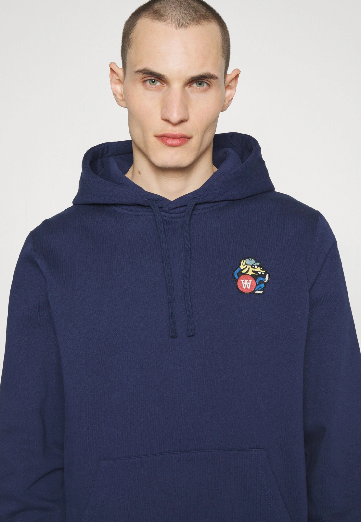 Wood Wood Ian Doggy Patch Hoodie - Sweater - Navy 6 Wood Wood Ian Doggy Patch Hoodie - Sweater - Navy - Afbeelding 4