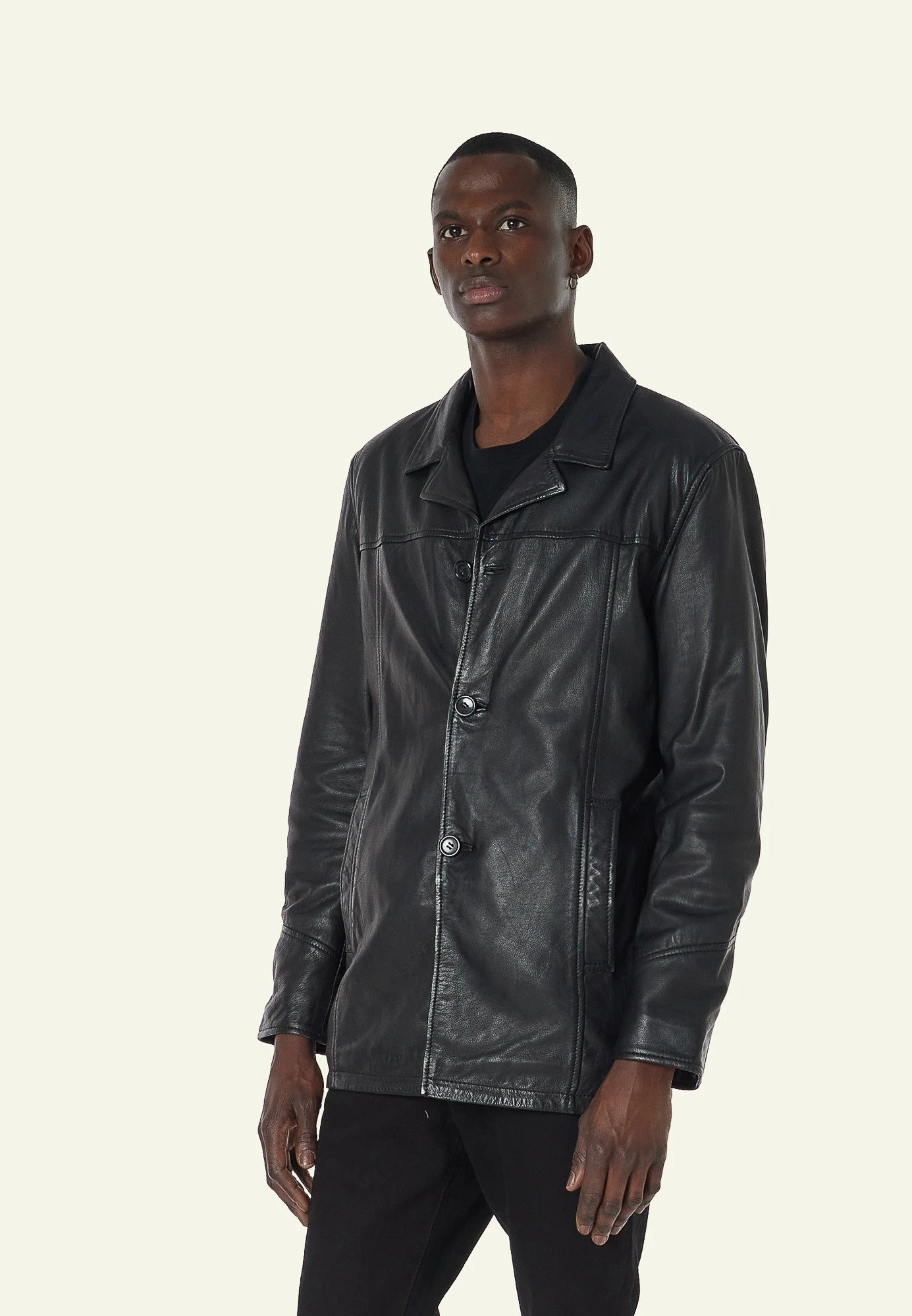 SERGE PARIENTE Nathan - Leren Jas - Black 4 SERGE PARIENTE Nathan - Leren Jas - Black - Afbeelding 2