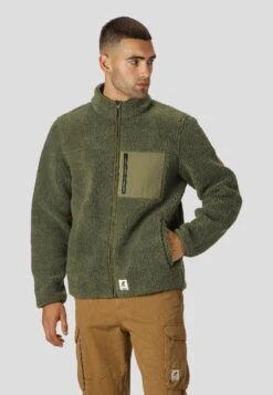 Fat Moose Hugh - Fleecejas - Beetle Green