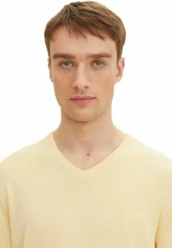 Tom Tailor Basic V Neck - Trui - Light Soft Yellow Melange -About You Winkel 932d7aee2069432588b40877574321fd