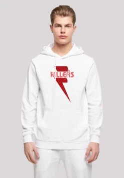 F4NT4STIC The Killers Rock Band Red Bolt - Hoodie - White
