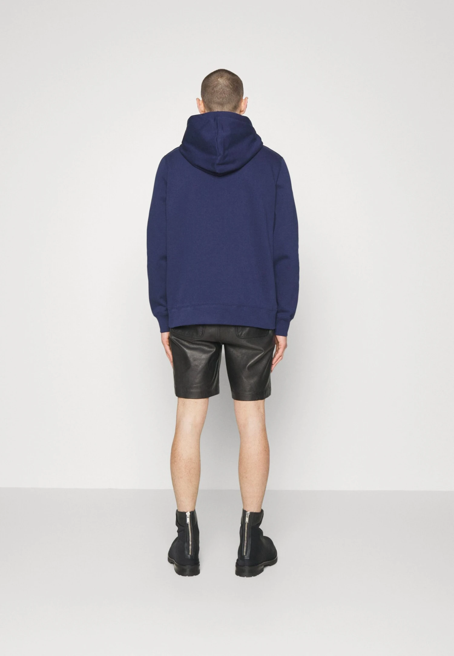 Wood Wood Ian Doggy Patch Hoodie - Sweater - Navy 5 Wood Wood Ian Doggy Patch Hoodie - Sweater - Navy - Afbeelding 3