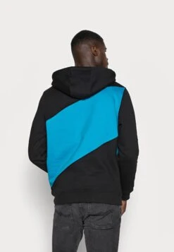 URBAN CLASSICS Zig Zag- Hoodie - Black/Turquoise -About You Winkel 9e3c251b75ef4761b510c7e99ab92b13
