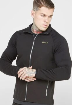 SikSilk Inject - Sweater Met Rits - Black