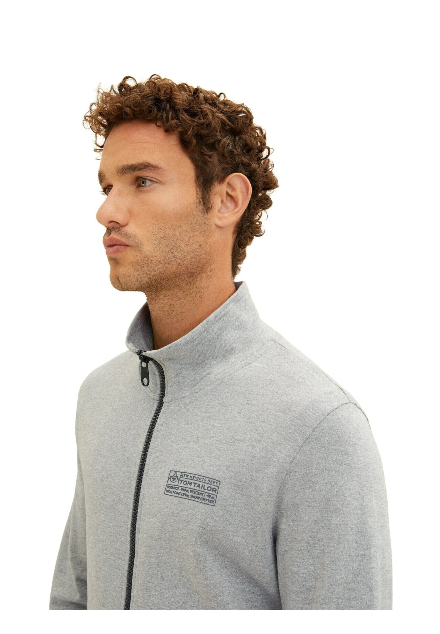 Tom Tailor Sweater Met Rits - Grey Heather Melange 6 Tom Tailor Sweater Met Rits - Grey Heather Melange - Afbeelding 4