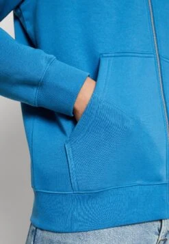 WEEKDAY Standard Zip Hoodie - Sweater Met Rits - Blue -About You Winkel a1b24914f8dc465fa621f32e6d9760b9