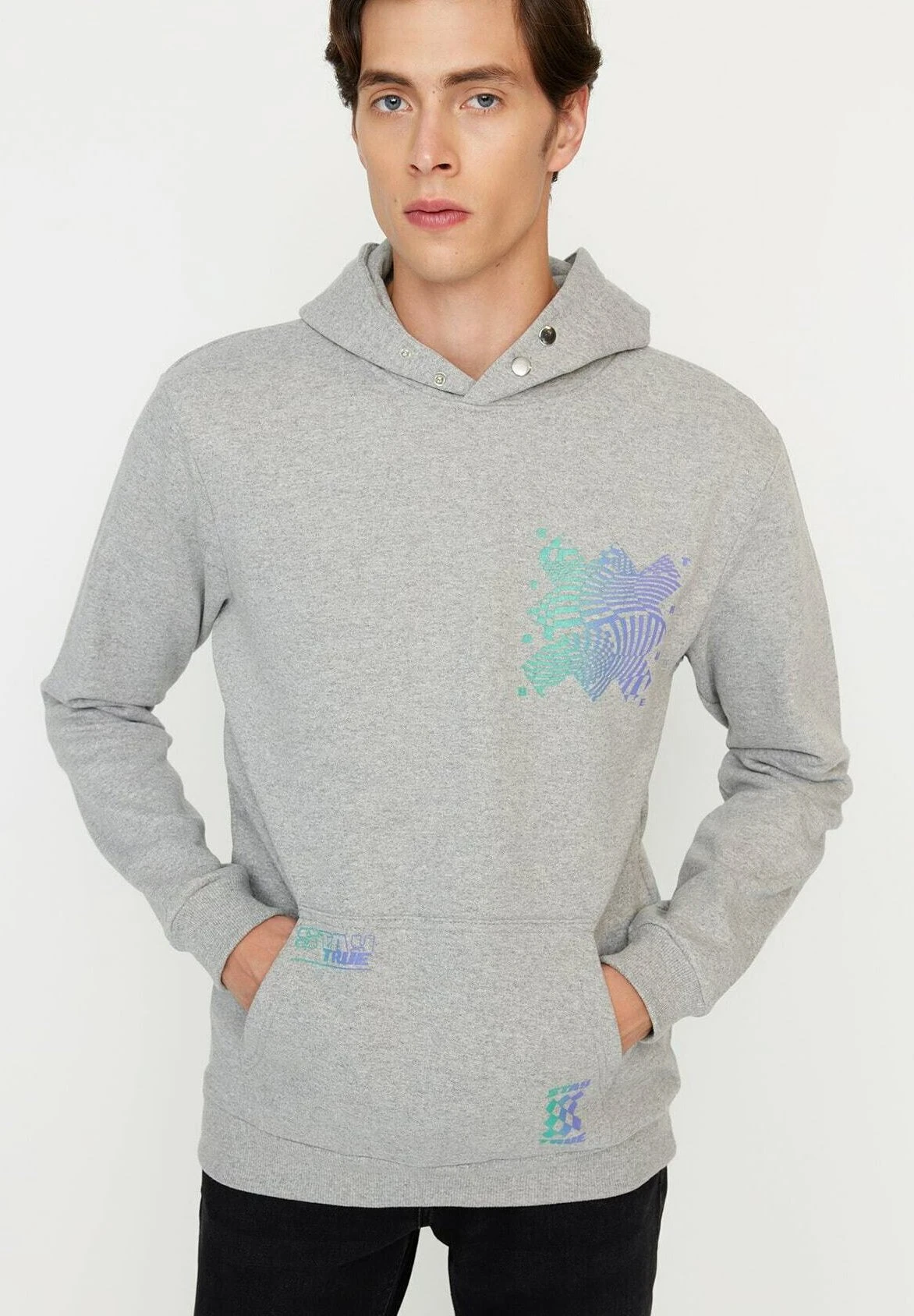 Trendyol Hoodie - Grey 3 Trendyol Hoodie - Grey