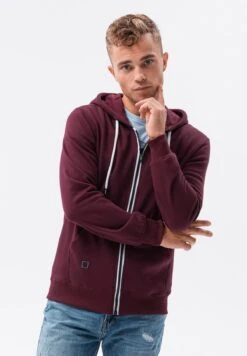 Zip-Up- Sweater Met Rits - Burgundy