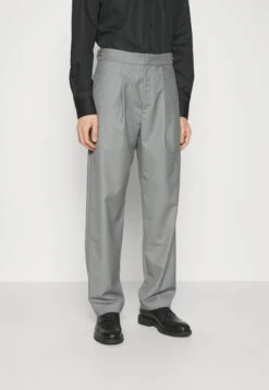 Bootcut Pants With Side Adjusters - Broek - Grey