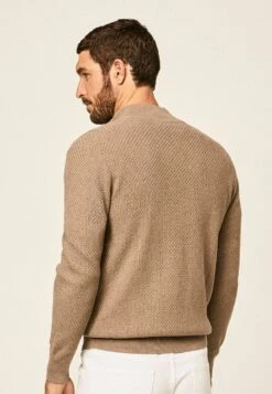 Hackett London Micro Sq Stitch Hzip - Trui - Taupe -About You Winkel b15b1b19edb94fbe8f0c423a21804e9c