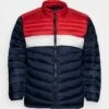 Jack & Jones Jjehero Puffer Collar - Jas - Navy Blazer/True Red Blocking -About You Winkel b175394857da4ff7a9a122bc0ccba894