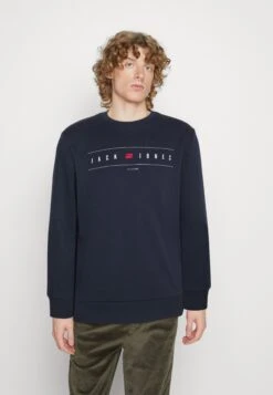 Jack & Jones Jjflag Crew Neck - Sweater - Navy Blazer