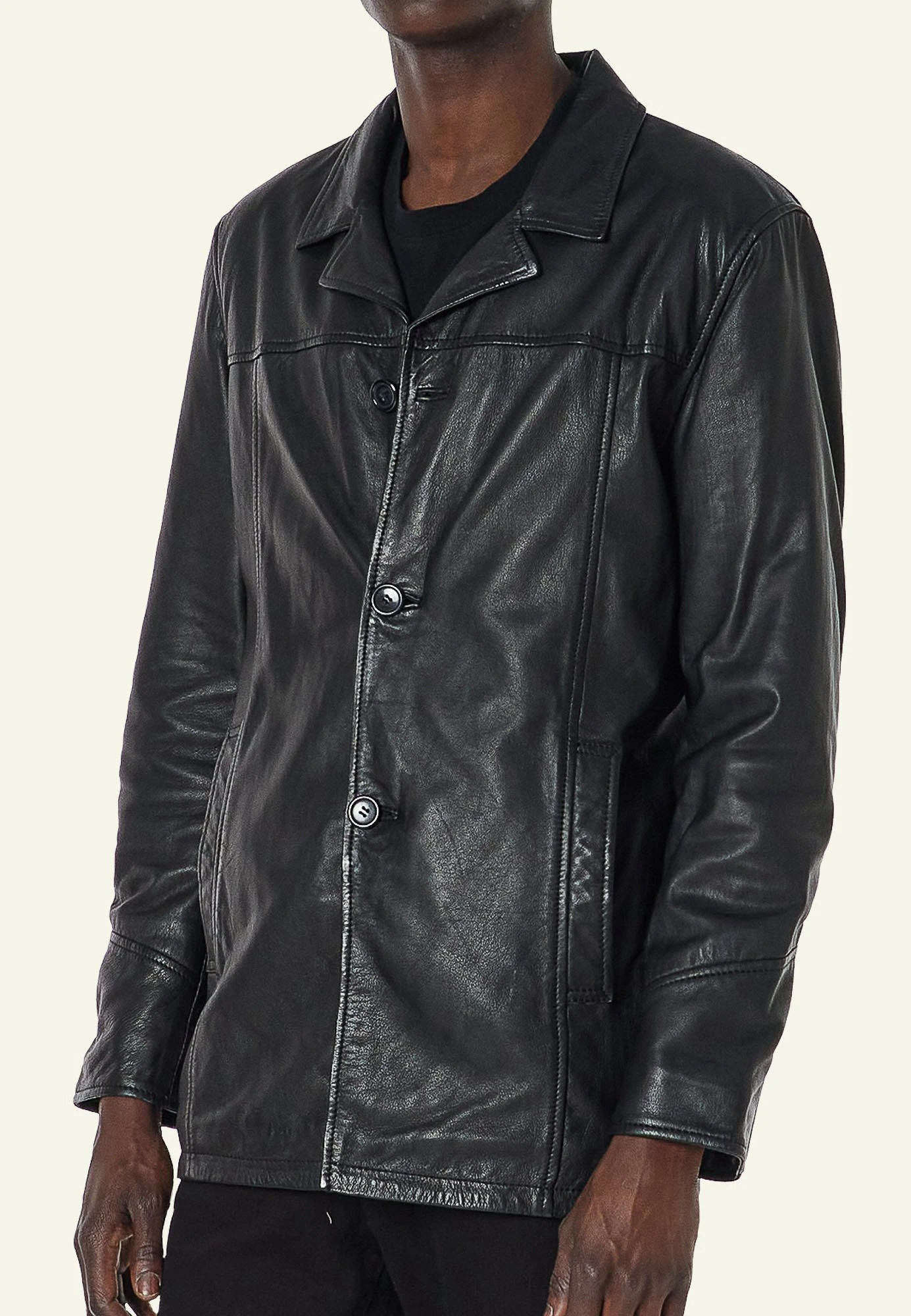 SERGE PARIENTE Nathan - Leren Jas - Black 6 SERGE PARIENTE Nathan - Leren Jas - Black - Afbeelding 4