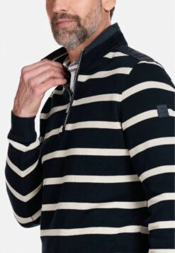 Baileys Lange Mouw Regular Fit Zip Streep- Sweater - Navy -About You Winkel b97b8f37a01b4ff58806d026e82fa75d