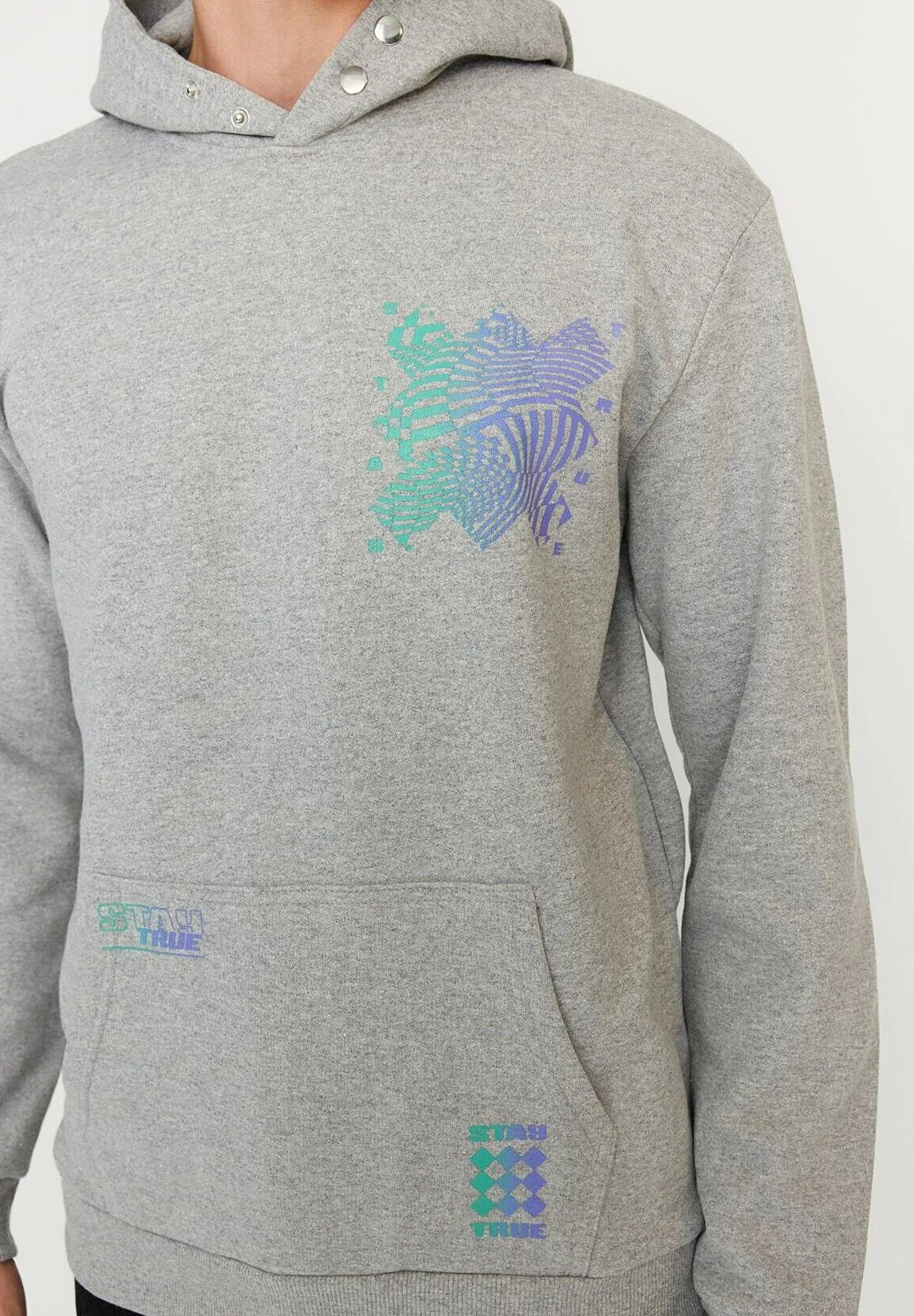 Trendyol Hoodie - Grey 6 Trendyol Hoodie - Grey - Afbeelding 4