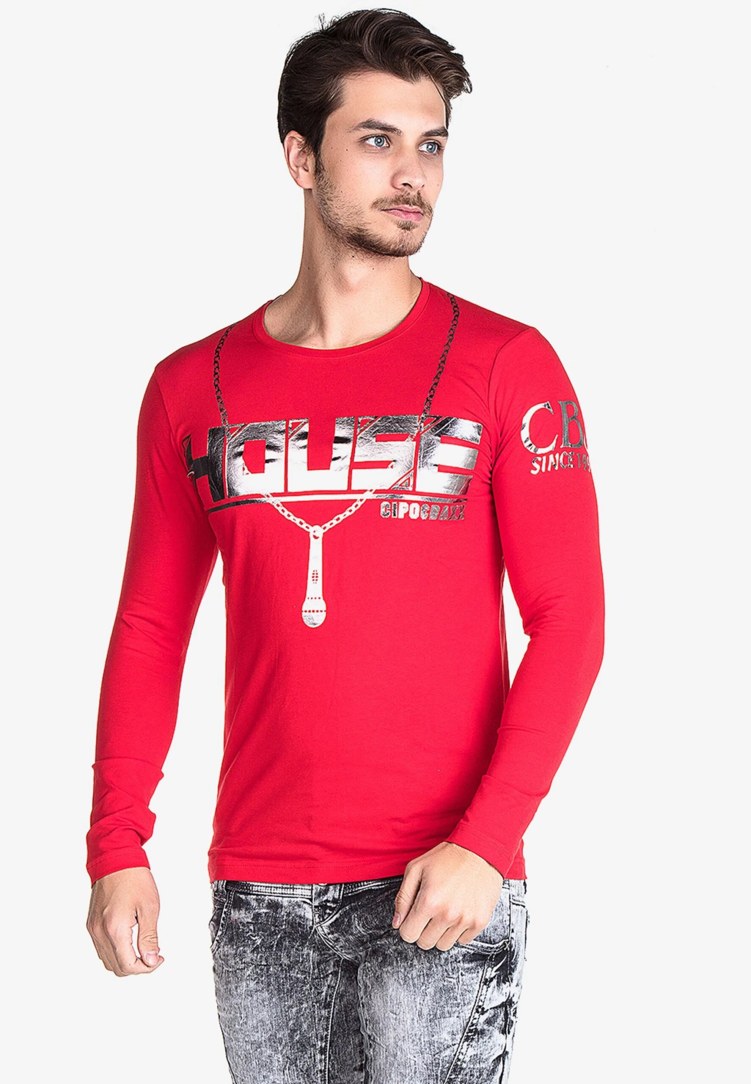 Cipo & Baxx Sweater - Red 3 Cipo & Baxx Sweater - Red