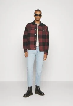 Only & Sons Onslouis Check Jacket - Lichte Jas - Bordeaux -About You Winkel d3ff96ed4c4b45378bb0f22c2b4a55ba