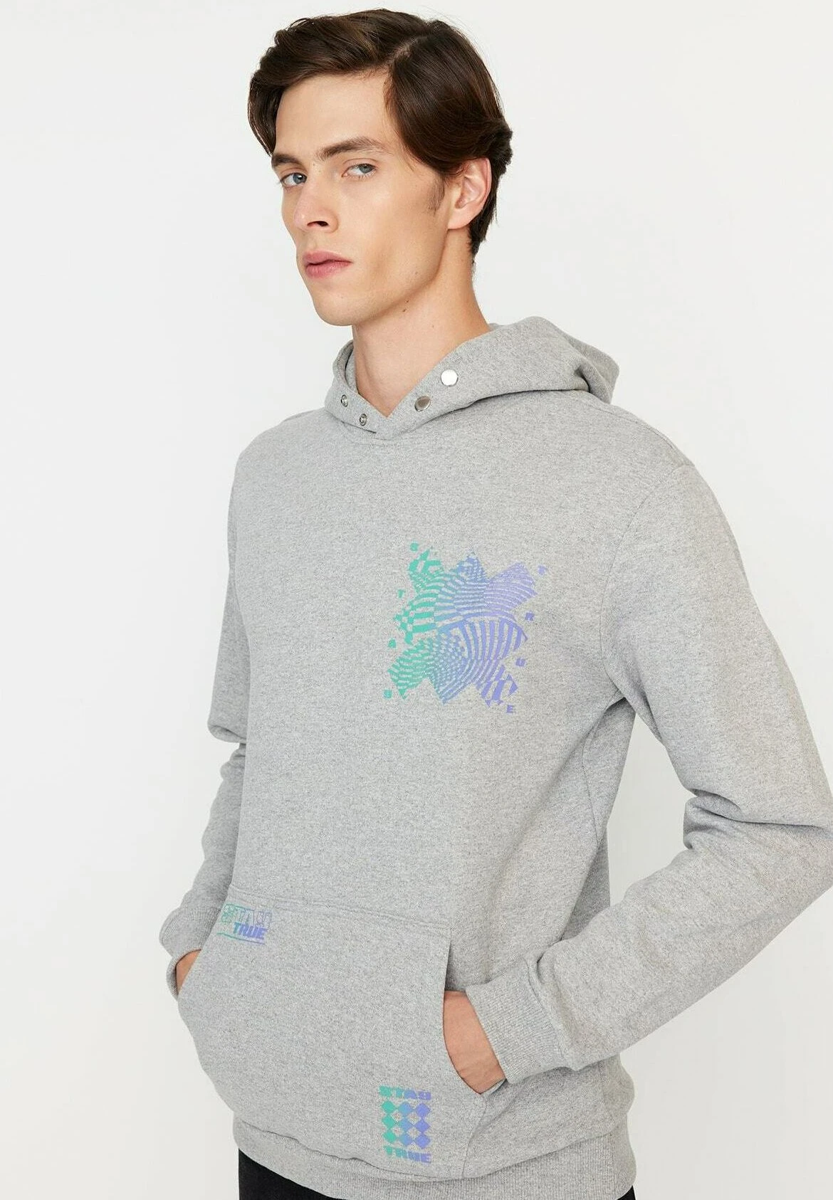 Trendyol Hoodie - Grey 7 Trendyol Hoodie - Grey - Afbeelding 5