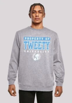 F4NT4STIC Looney Tunes Tweety Property Of University - Sweater - Heather Grey